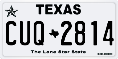 TX license plate CUQ2814