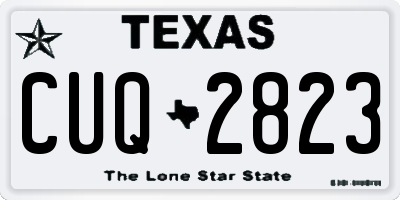 TX license plate CUQ2823
