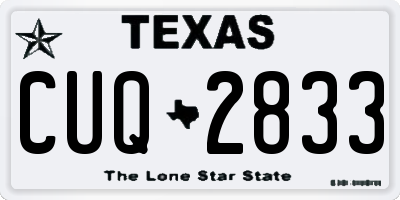 TX license plate CUQ2833