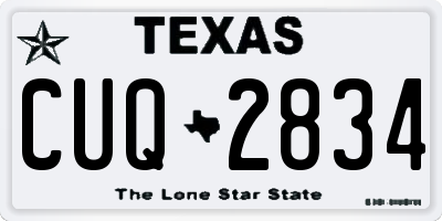 TX license plate CUQ2834