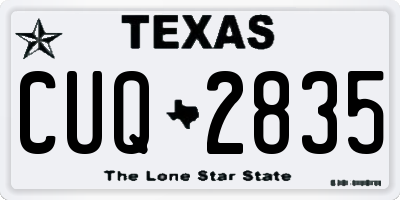 TX license plate CUQ2835