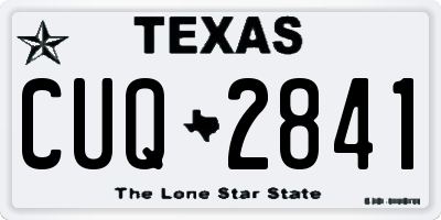 TX license plate CUQ2841
