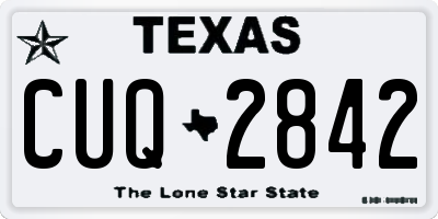 TX license plate CUQ2842