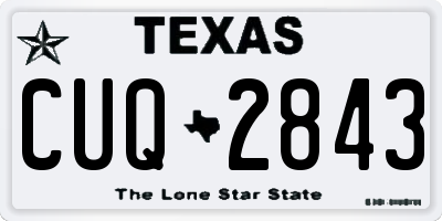TX license plate CUQ2843