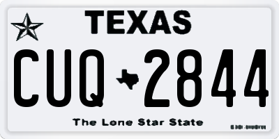 TX license plate CUQ2844