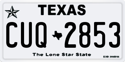 TX license plate CUQ2853