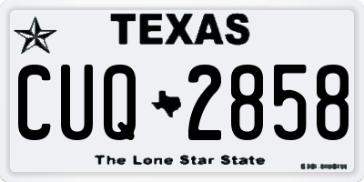 TX license plate CUQ2858