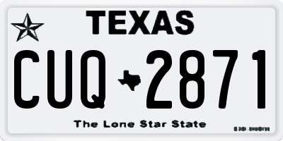 TX license plate CUQ2871