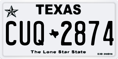 TX license plate CUQ2874