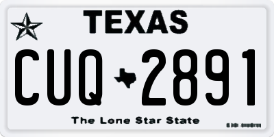 TX license plate CUQ2891
