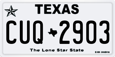 TX license plate CUQ2903