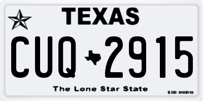 TX license plate CUQ2915