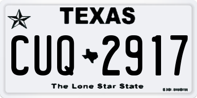 TX license plate CUQ2917