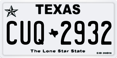 TX license plate CUQ2932