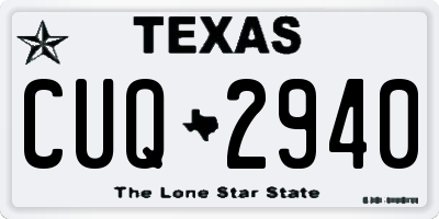 TX license plate CUQ2940