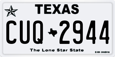 TX license plate CUQ2944