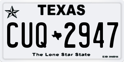 TX license plate CUQ2947