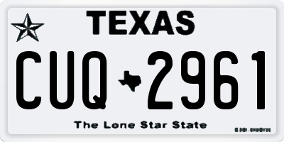 TX license plate CUQ2961