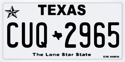 TX license plate CUQ2965