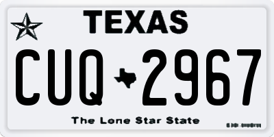 TX license plate CUQ2967