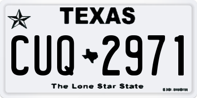 TX license plate CUQ2971