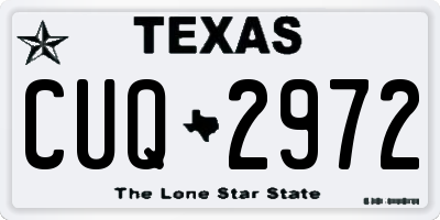 TX license plate CUQ2972