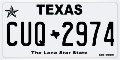 TX license plate CUQ2974