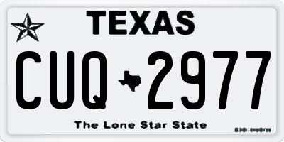 TX license plate CUQ2977