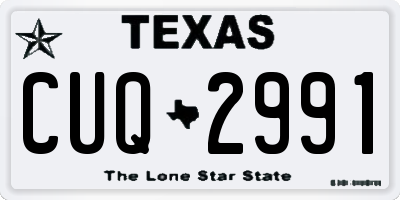 TX license plate CUQ2991
