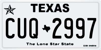 TX license plate CUQ2997