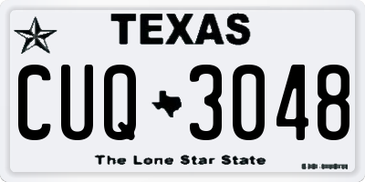 TX license plate CUQ3048