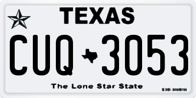 TX license plate CUQ3053