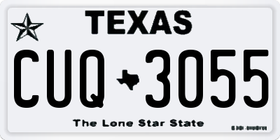 TX license plate CUQ3055