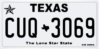 TX license plate CUQ3069