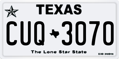 TX license plate CUQ3070
