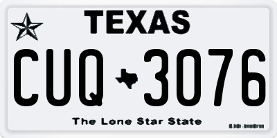 TX license plate CUQ3076