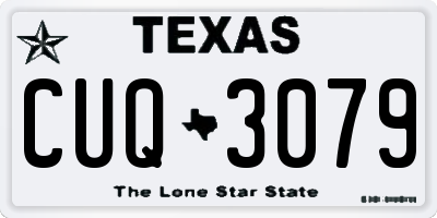 TX license plate CUQ3079