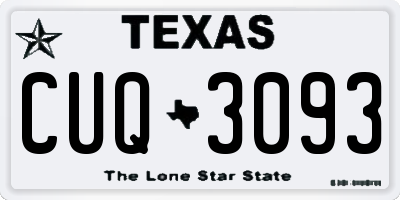 TX license plate CUQ3093