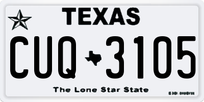 TX license plate CUQ3105