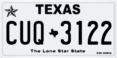 TX license plate CUQ3122
