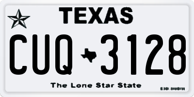 TX license plate CUQ3128