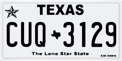 TX license plate CUQ3129