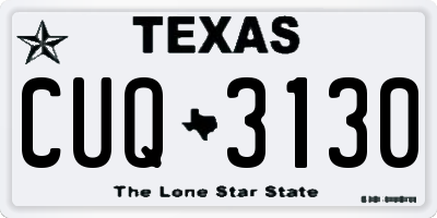TX license plate CUQ3130