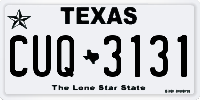 TX license plate CUQ3131