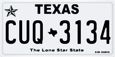 TX license plate CUQ3134