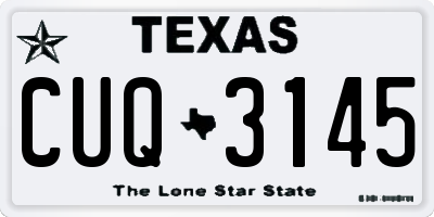 TX license plate CUQ3145