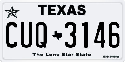 TX license plate CUQ3146