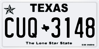 TX license plate CUQ3148
