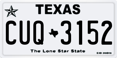 TX license plate CUQ3152