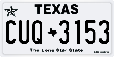TX license plate CUQ3153
